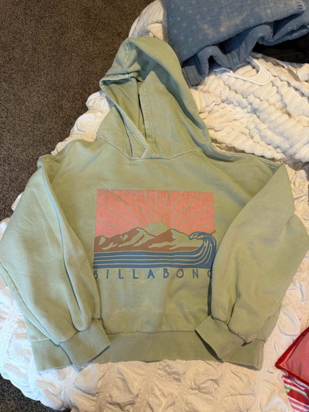 Billabong Sage Green Sunset Graphic Hoodie